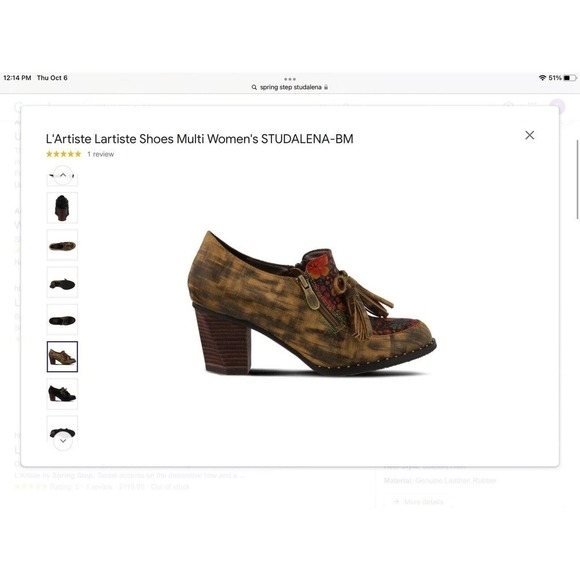 L” Artiste Studalena Womens Leather Shoes 9.5